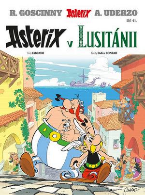 Obálka komiksu Asterix v Lusitánii